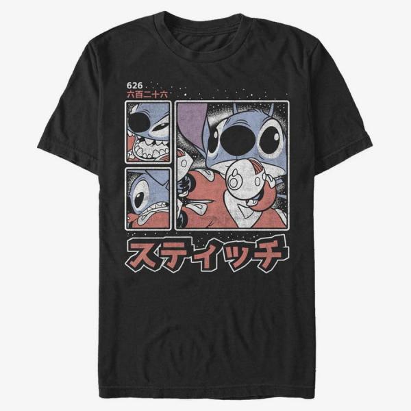 Tričko Merch Disney Classics Lilo & Stitch - Stitch Kanji Unisex T-Shirt Black S