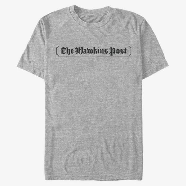 Queens Netflix Stranger Things - The Hawkins Post Unisex T-Shirt Heather Grey