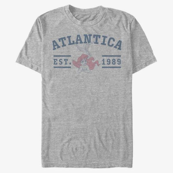 Queens Disney The Little Mermaid - Atlantis College Unisex T-Shirt Heather Grey