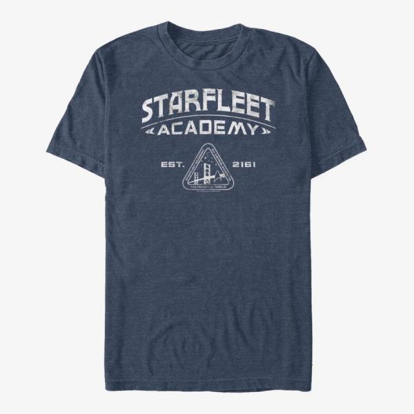 Tričko Merch Paramount Star Trek - Starfleet Academics Unisex T-Shirt Vintage Heather Navy M