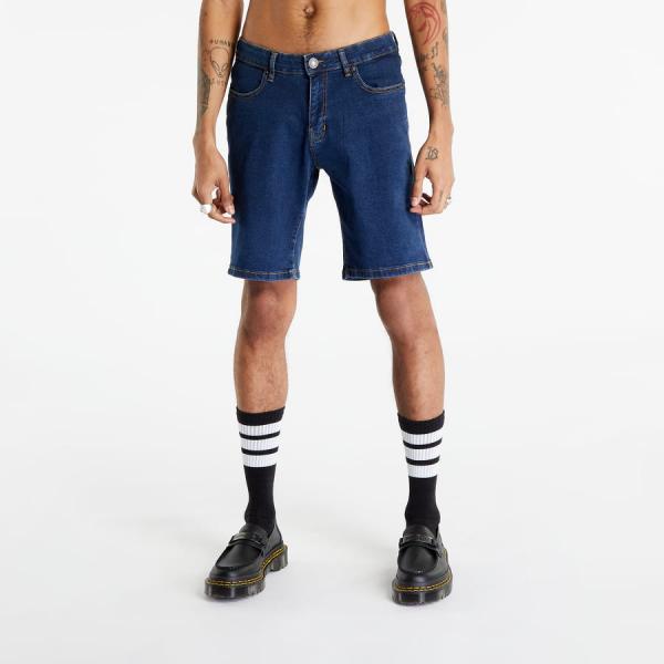 Džíny Urban Classics Relaxed Fit Jeans Shorts mid Indigo Washed W36