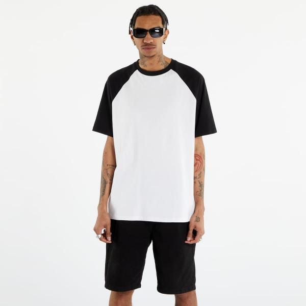 Tričko Urban Classics Organic Oversized Raglan Tee White/ Black S