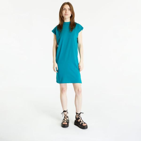 Šaty Urban Classics Ladies Turtle Extended Shoulder Dress Water Green