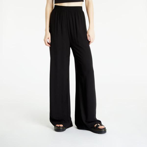 Kalhoty Urban Classics Ladies Wide Leg Viscose Pants Black XS