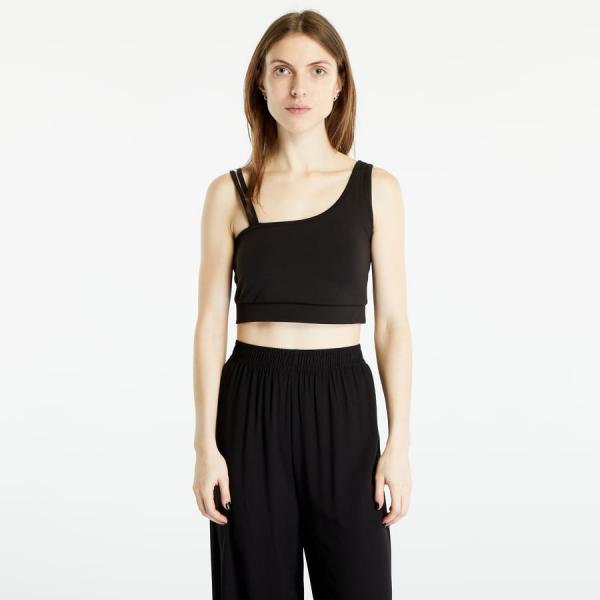 Podprsenka Urban Classics Ladies Recycled Asymmetrical Bra Black XL
