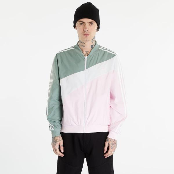 Větrovka adidas Originals Swirl Woven Track Jacket Silver Green/ Clear Pink M