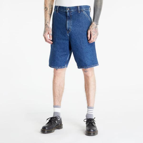 Džínové kraťasy Carhartt WIP Single Knee Short Blue Stone Washed