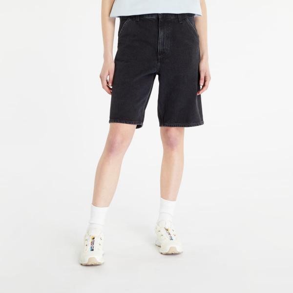 Šortky Carhartt WIP Single Knee Short Black Stone Washed 33