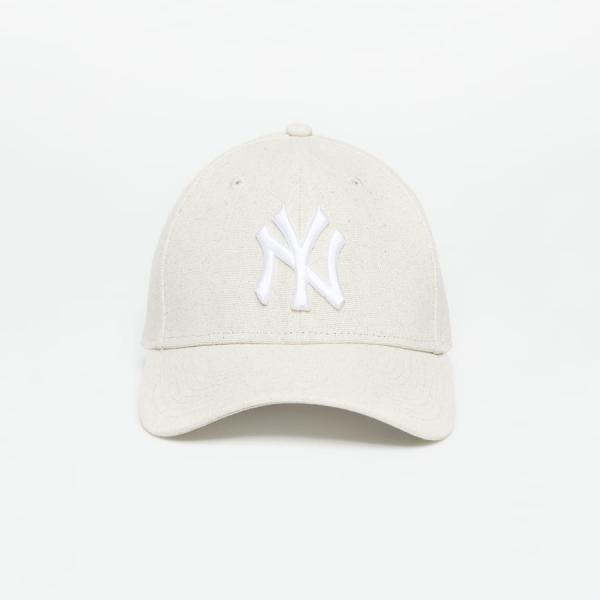 Kšiltovka New Era New York Yankees Linen 9FORTY Adjustable Cap Stone/ Optic White