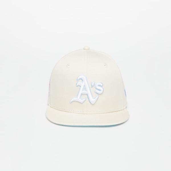 New Era Oakland Athletics Pastel Patch Cream 9FIFTY Snapback Cap Light Cream/ Optic White