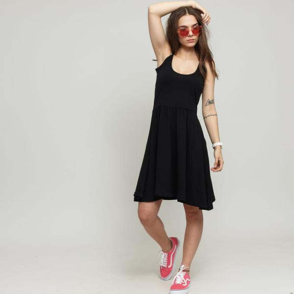 Šaty Urban Classics Ladies Spaghetti Dress Black