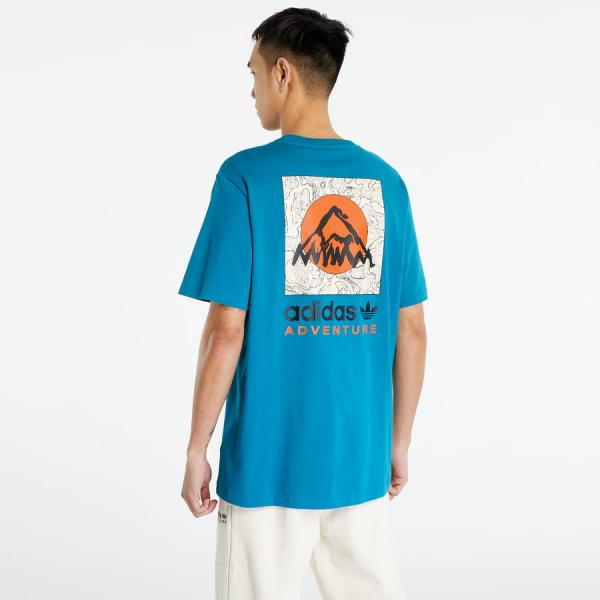 Tričko s krátkým rukávem adidas Originals Adventure Mountain Back Tee Active Teal