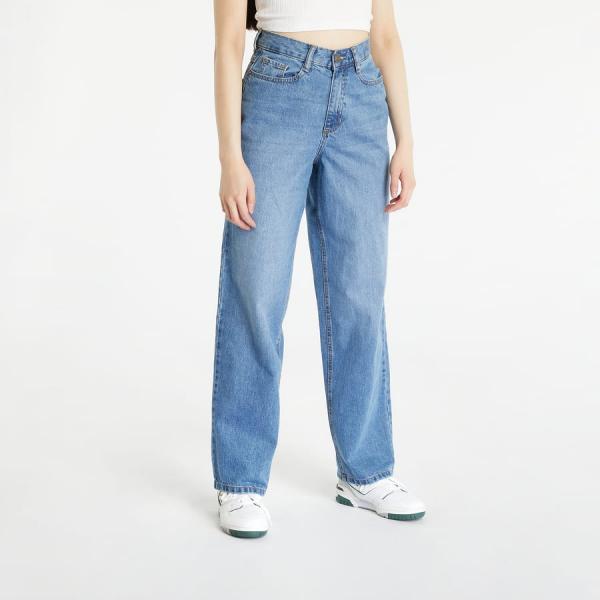 Džíny Urban Classics Ladies High Waist 90´S Wide Leg Denim Pants Midstone Washed W31