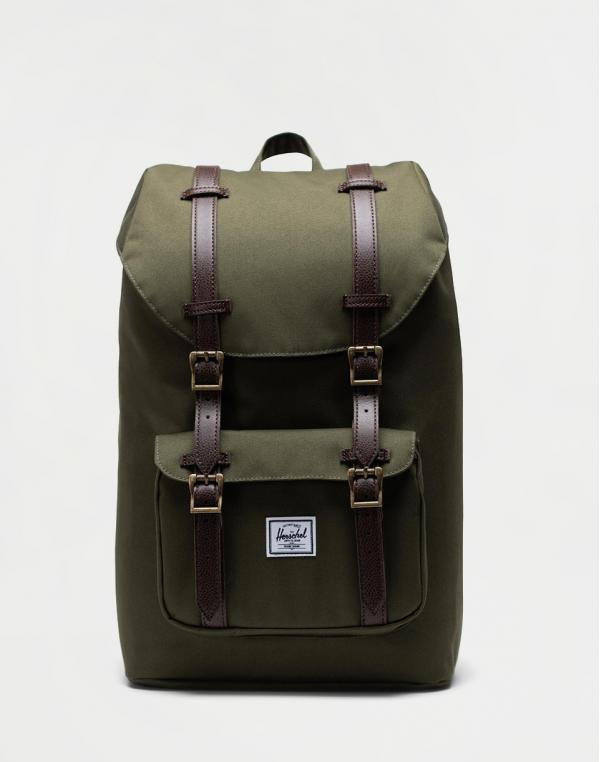 Batoh Herschel Supply Little America Mid-Volume Ivy Green/Chicory Coffee 17 l