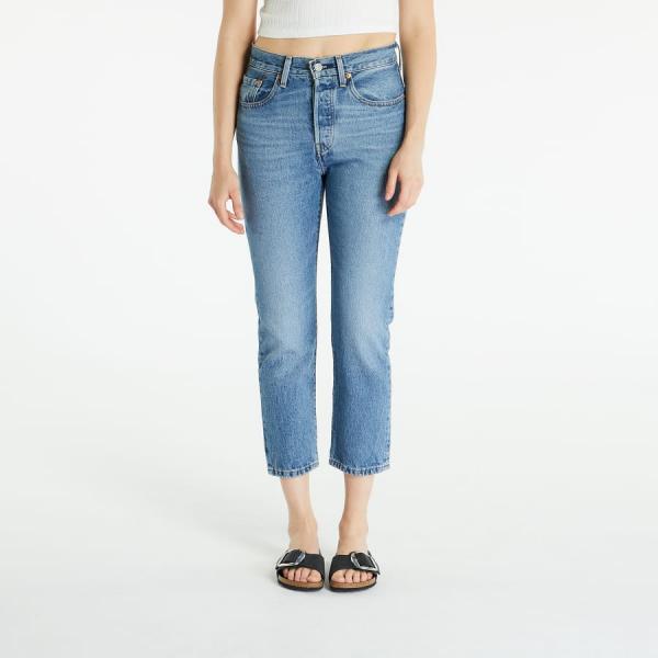 Kalhoty Levi's® 501® Crop Jeans Medium Indigo Worn In - Blue W29/L28