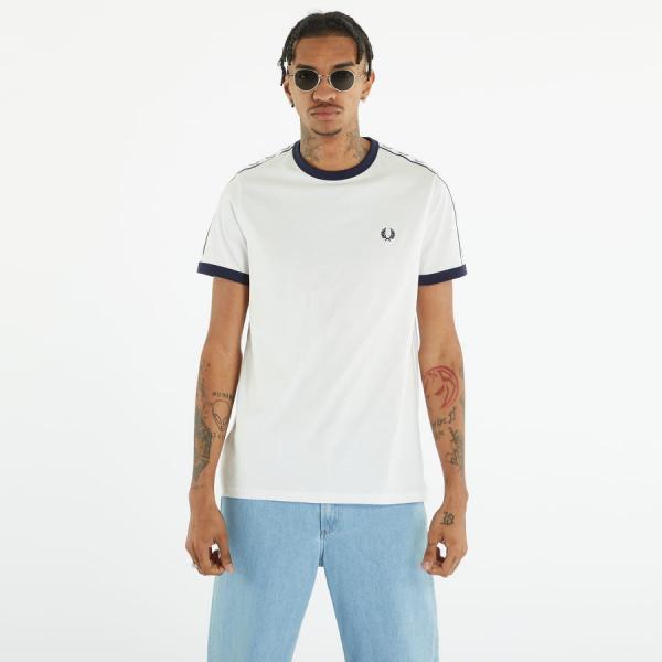 Tričko FRED PERRY Taped Ringer T-shirt Snow White L