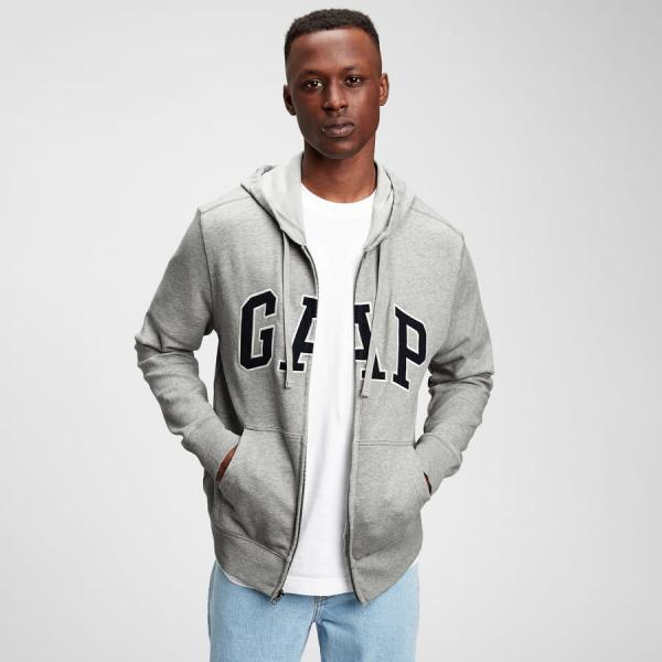 Mikina GAP Xls Ft Arch Fz Hoodie Grey Heather XS
