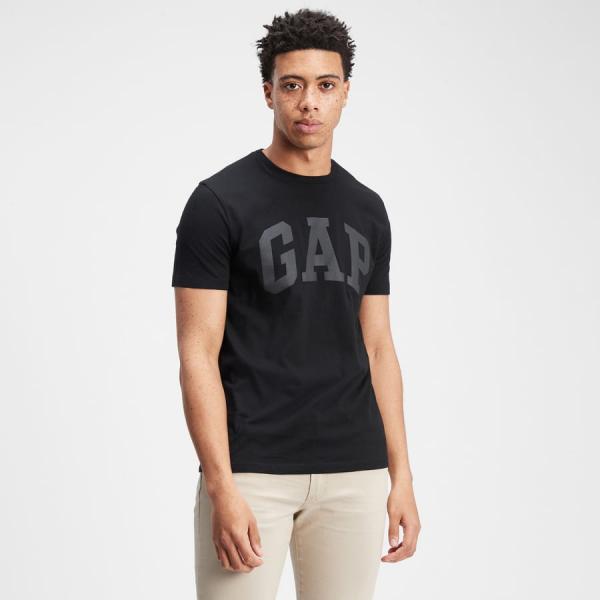 Tričko GAP V-Basic Logo Tee True Black V2 S