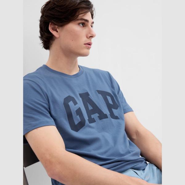 GAP V-Basic Logo Tee Blue