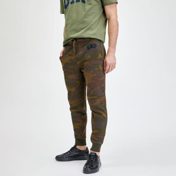 Tepláky GAP Logo Jogger Sweatpants Camouflage XS