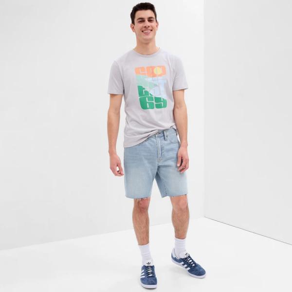 Šortky GAP V-Straight Denim Short Coles Creek Light Wash 30