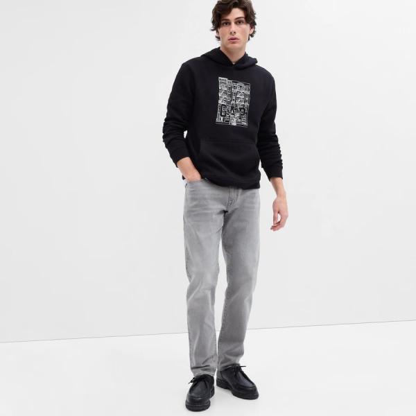 Džíny GAP V-Straight Taper Grey Benton Grey Wash 32/30
