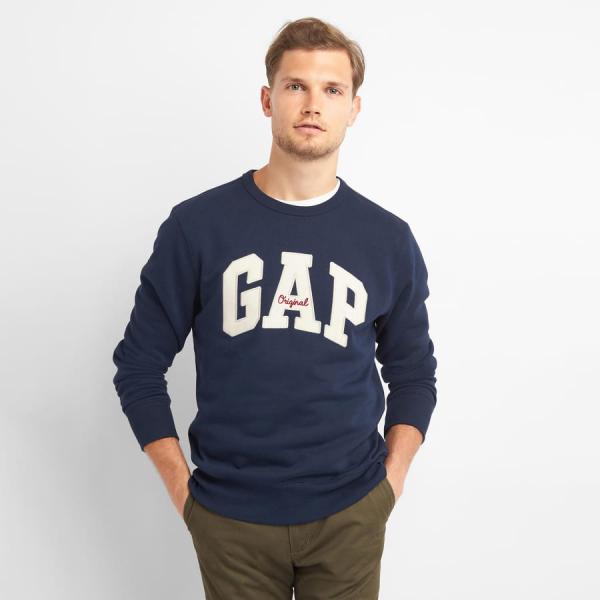 Mikina GAP Gap Original Arch Crew Tapestry Navy XS