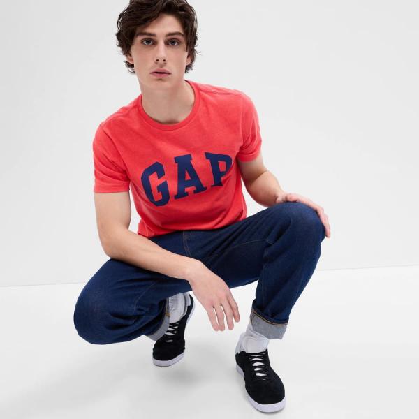 Tričko GAP V-Basic Logo T Hula Red S