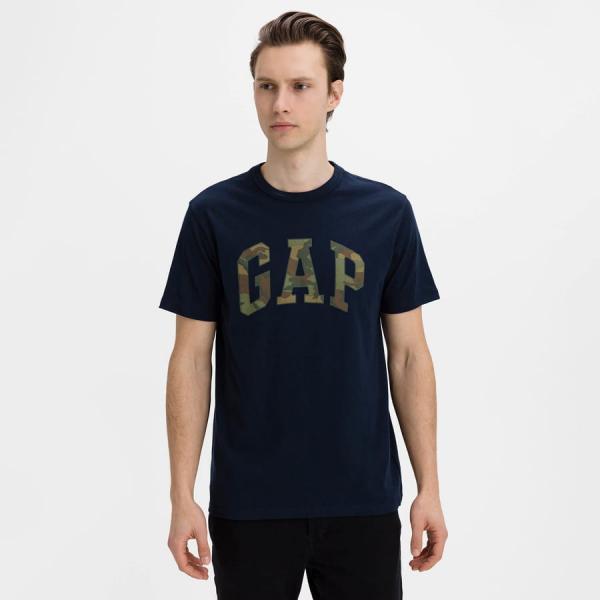 Tričko GAP V-Ss Camo Arch Logo Tee Tapestry Navy S