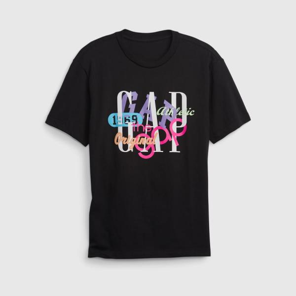 Tričko GAP Intl Ss Graffiti Lgoo Tee Moonless Night L