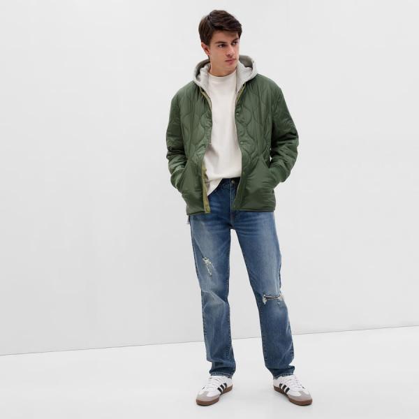 Džíny GAP Slim Str Med Destroy Medium Destroy 34/34