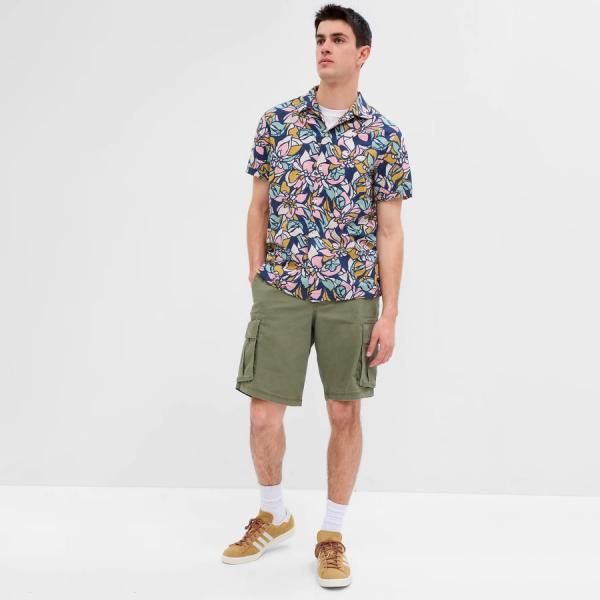 GAP V-11In Cargo Short Olive Green