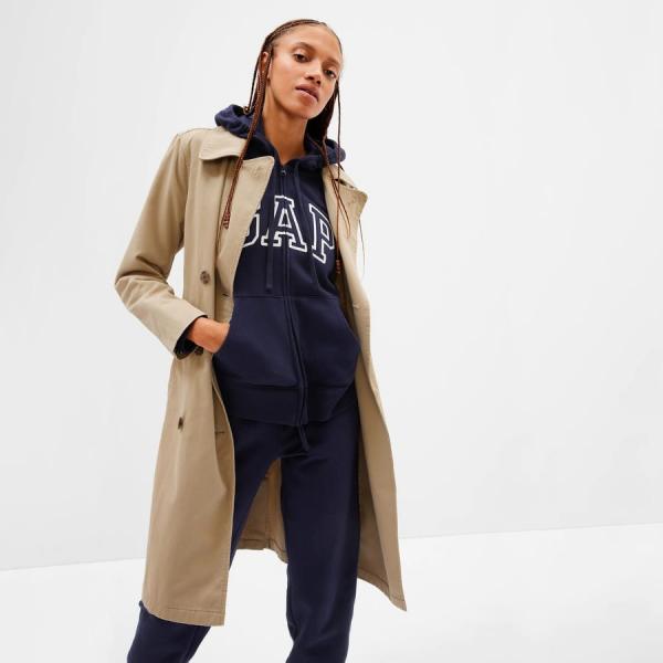 Mikina GAP V-Gap Heritage Full Zip Hoodie Navy Uniform XS