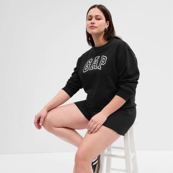 Mikina GAP V-Gap Heritage Crew True Black L