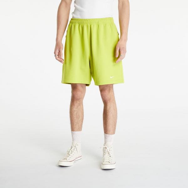 Šortky Nike Solo Swoosh Men's French Terry Shorts Bright Cactus/ White XL