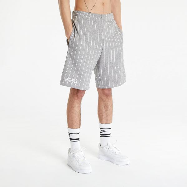 New Era Pinstripe Shorts Heather Gray/ White