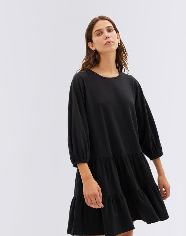 Thinking MU Black Lily Dress BLACK XS