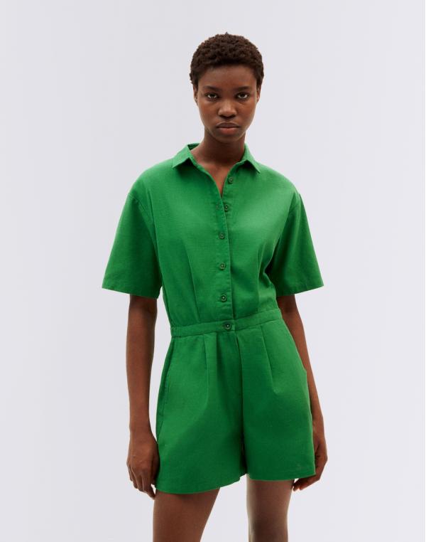 Thinking MU Clover Green Agata Jumpsuit GREEN XS