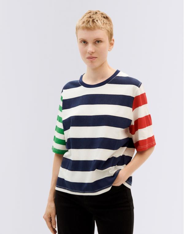 Tričko Thinking MU Yes Stripes T-Shirt MULTICOLOR