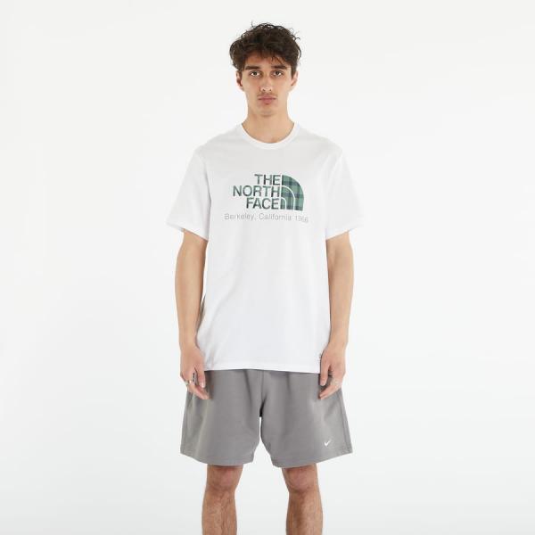 The North Face Berkeley California Short Sleeve Tee TNF White/ Deep Grass Green Hero