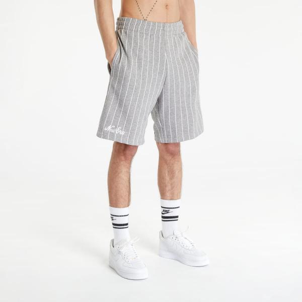 New Era Pinstripe Shorts Heather Gray/ White