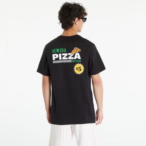 Tričko s krátkým rukávem New Era Pizza Graphic T-Shirt UNISEX Black/ Dark Green
