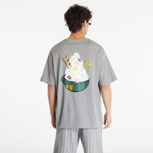Tričko New Era Oakland Athletics MLB Ice Cream Oversized T-Shirt Heather Gray/ Dark Green S