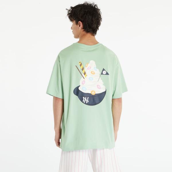 Tričko s krátkým rukávem New Era New York Yankees MLB Ice Cream Oversized T-Shirt UNISEX Green Fig/ Off White