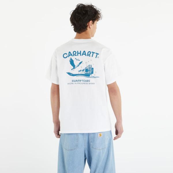 Tričko s krátkým rukávem Carhartt WIP Short Sleeve Swamp Tours T-Shirt White
