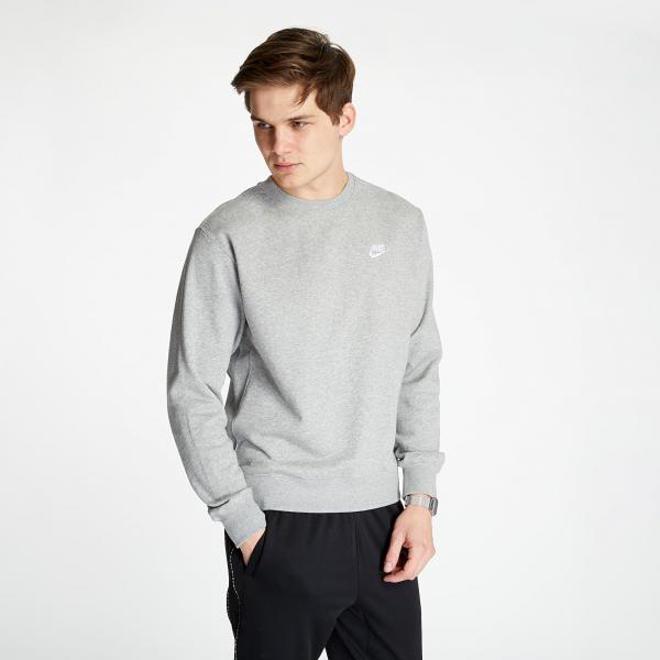 Mikina Nike Sportswear Club Crewneck Dark Grey Heather/ White XL