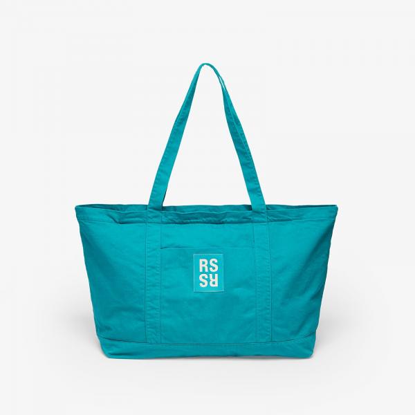 RAF SIMONS Oversized Denim Tote Bag Petrol