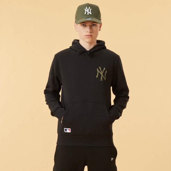 New Era MLB Team Logo Hoodie New York Yankees Black