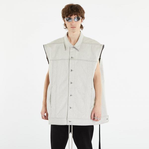 Vesta Rick Owens DRKSHDW Jumbo Worker Vest Milk Melange S