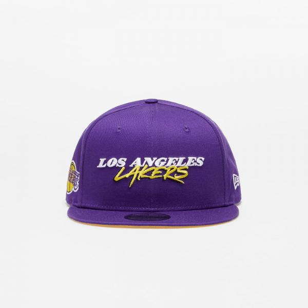 New Era Los Angeles Lakers Script Logo Purple 9FIFTY Snapback Cap Purple